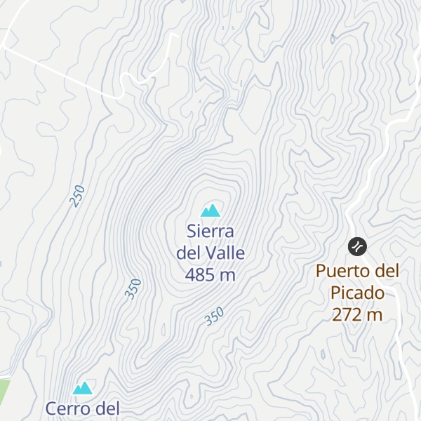 Map of Sierra del Valle