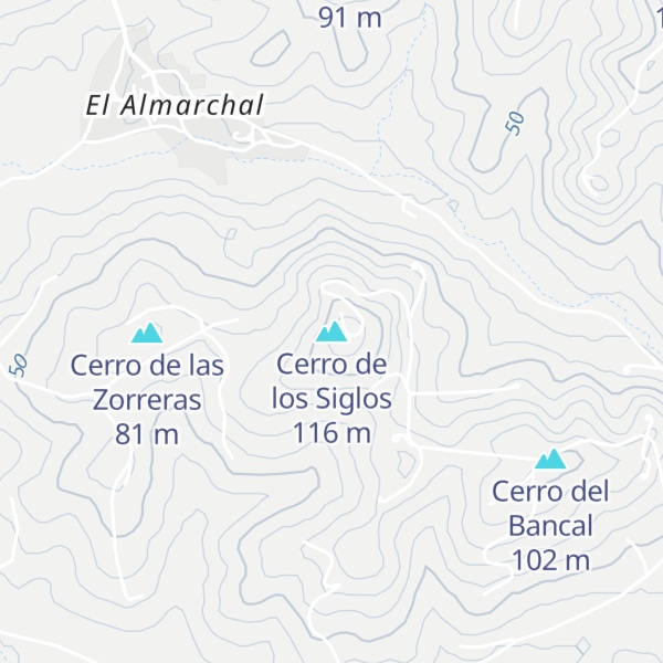 Map of Cerro de los Siglos