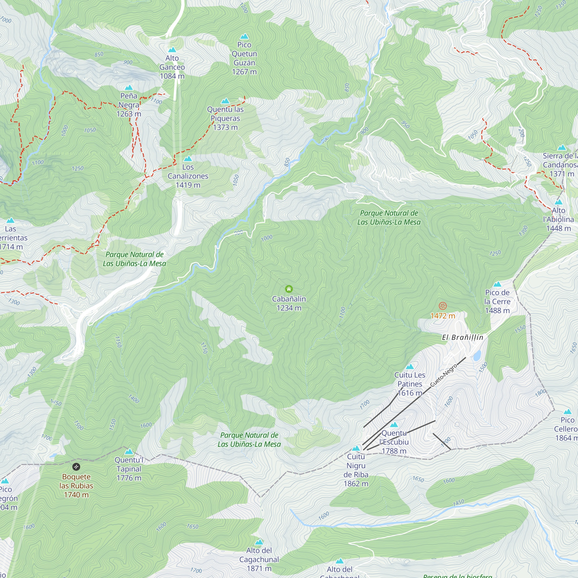 Cabañalín map