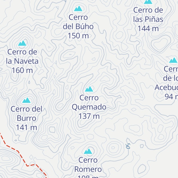 Map of Cerro Quemado