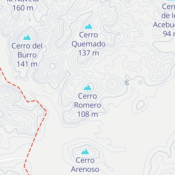 Map of Cerro Romero