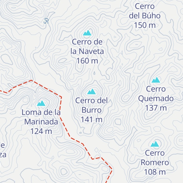 Map of Cerro del Burro