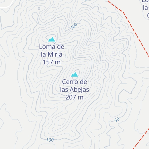 Map of Cerro de las Abejas