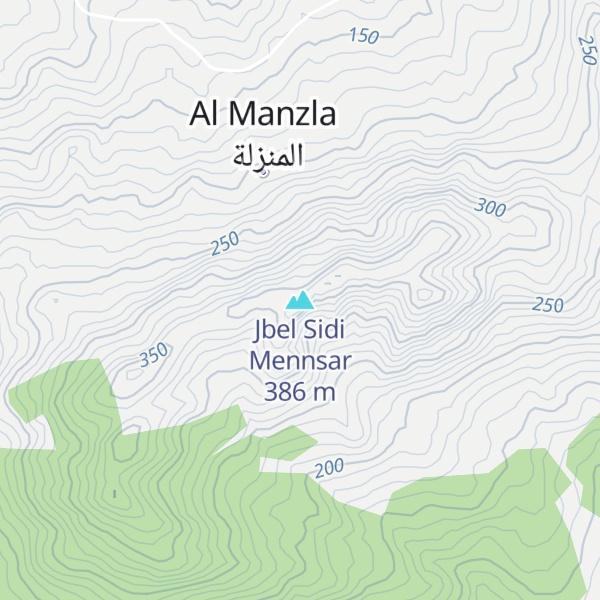 Map of Jbel Sidi Mennsar