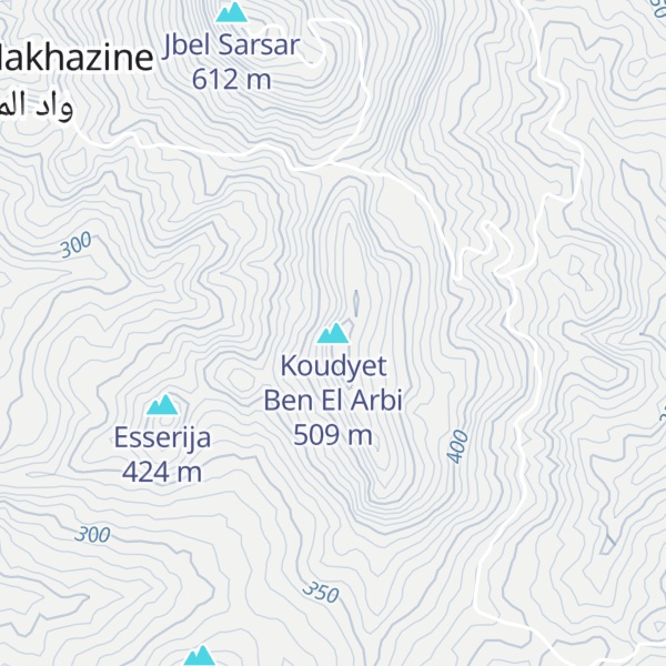 Map of Koudyet Ben El Arbi