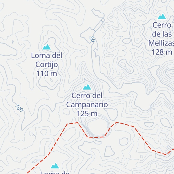 Map of Cerro del Campanario