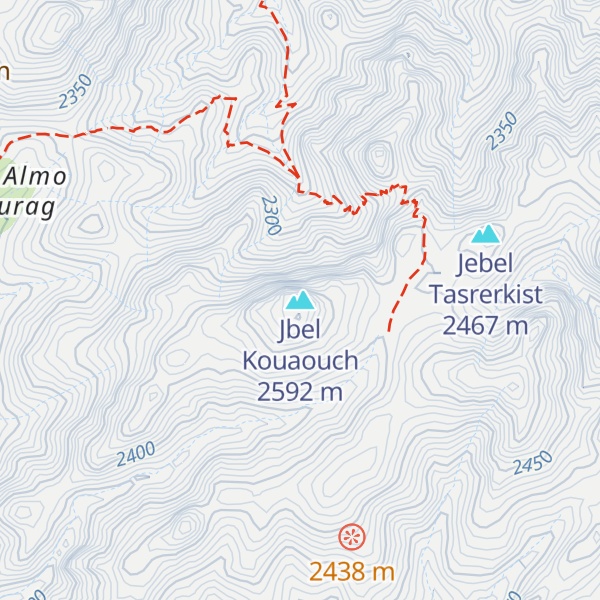 Map of Jbel Kouaouch