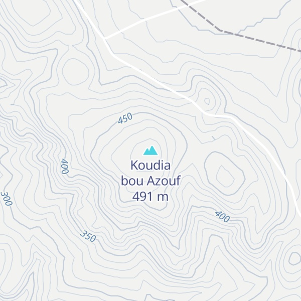 Map of Koudia bou Azouf