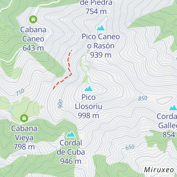 Map of Pico Llosoriu