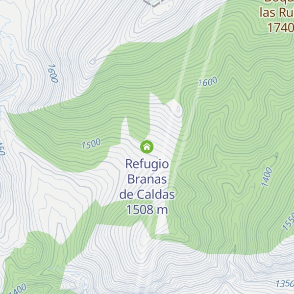 Map of Refugio Branas de Caldas