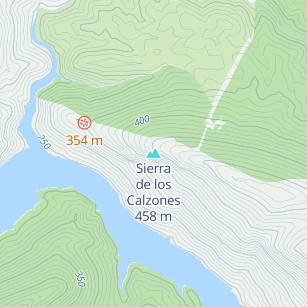 Map of Sierra de los Calzones