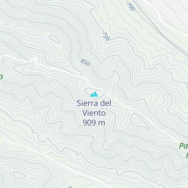 Map of Sierra del Viento