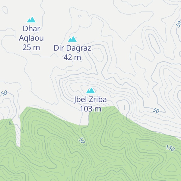 Map of Jbel Zriba