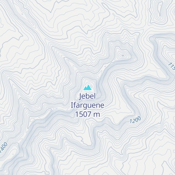 Map of Jebel Ifarguene