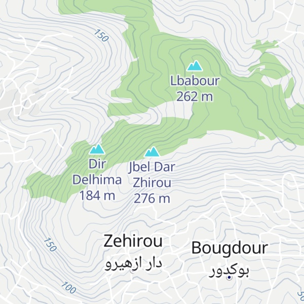 Map of Jbel Dar Zhirou