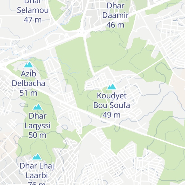 Map of Koudyet Bir Mezzae