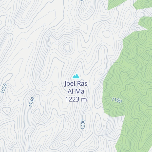 Map of Jbel Ras Al Ma