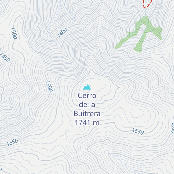 Map of Cerro de la Buitrera