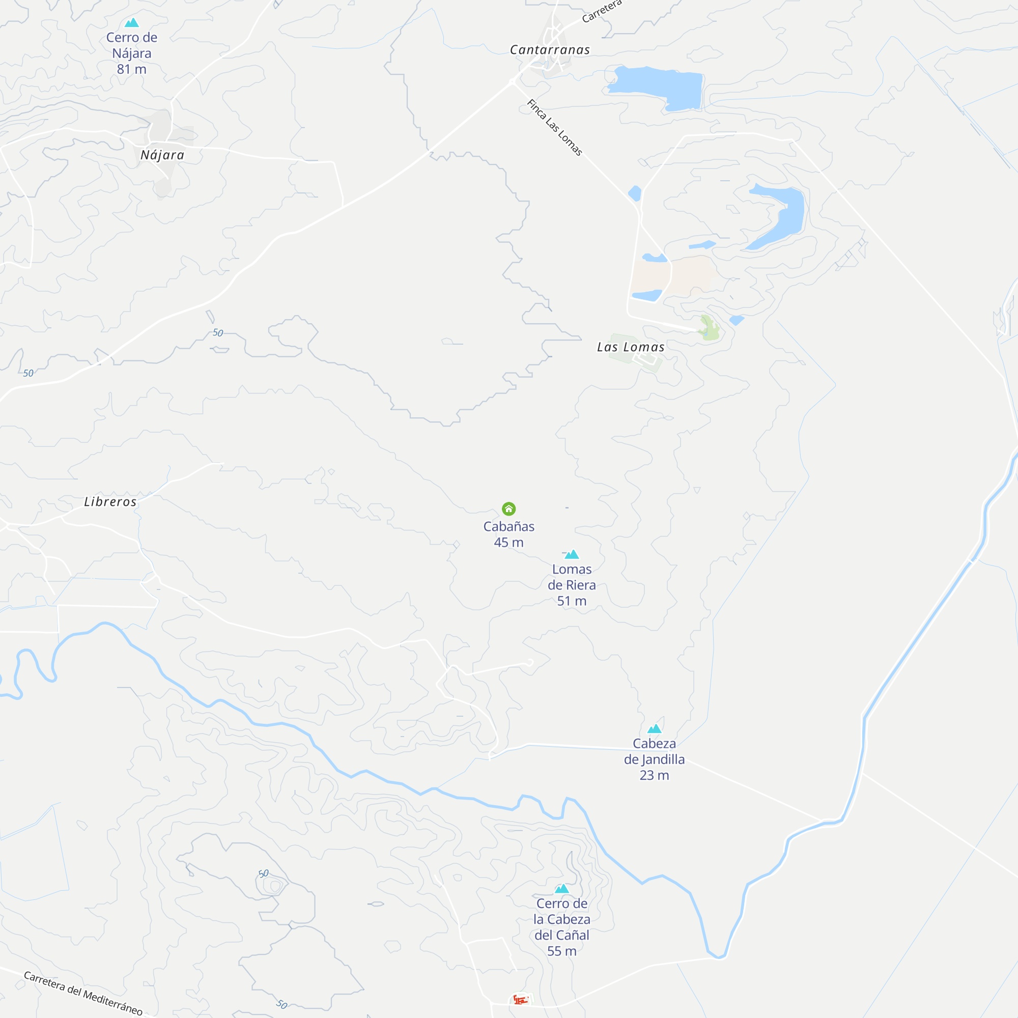 Cabañas map