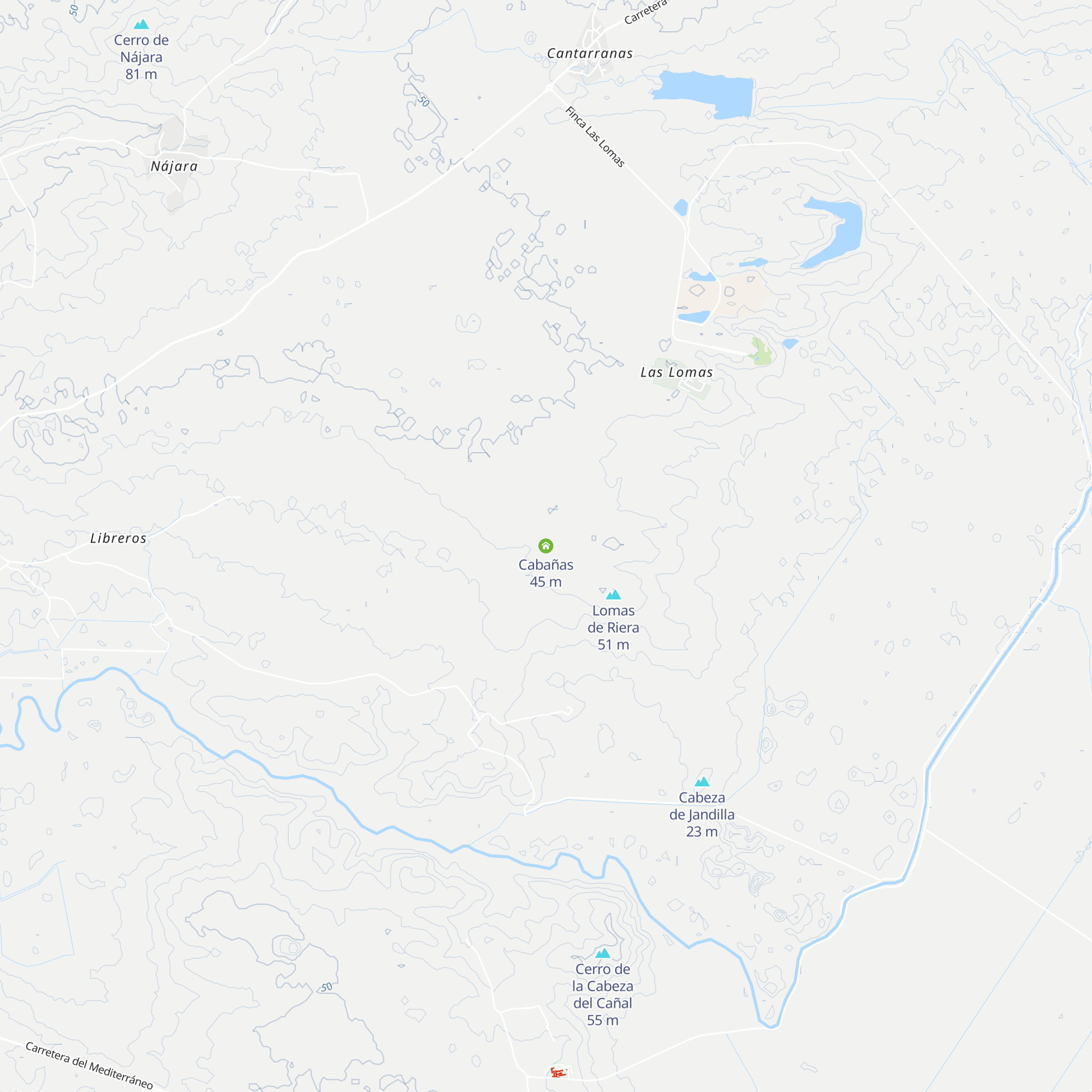 Cabañas map