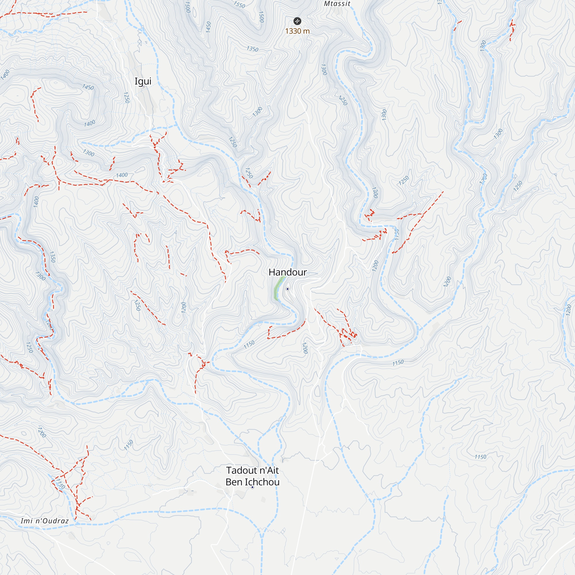 Gite d'etappe Handour map