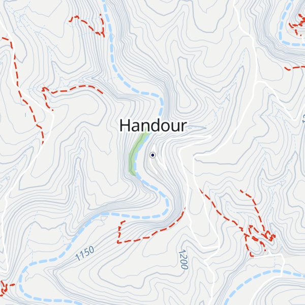 Map of Gite d'etappe Handour