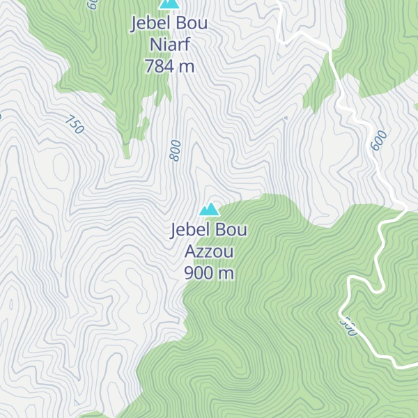 Map of Jebel Bou Azzou