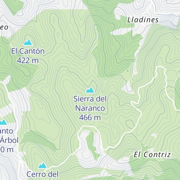 Map of Sierra del Naranco