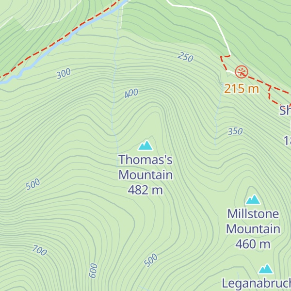 Map of Thomas's Mountain