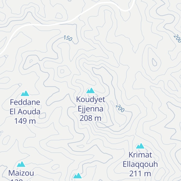 Map of Koudyet Ejjenna