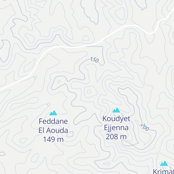 Map of Koudyet Ezzaater
