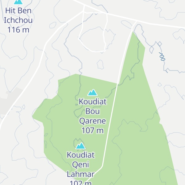 Map of Koudiat Bou Qarene