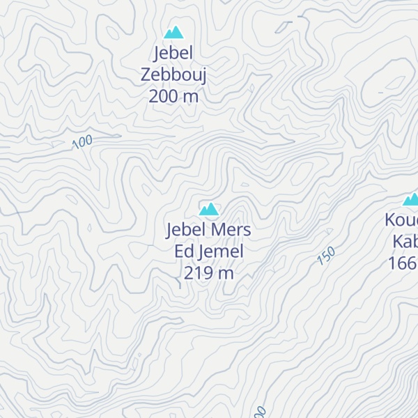Map of Jebel Mers Ed Jemel