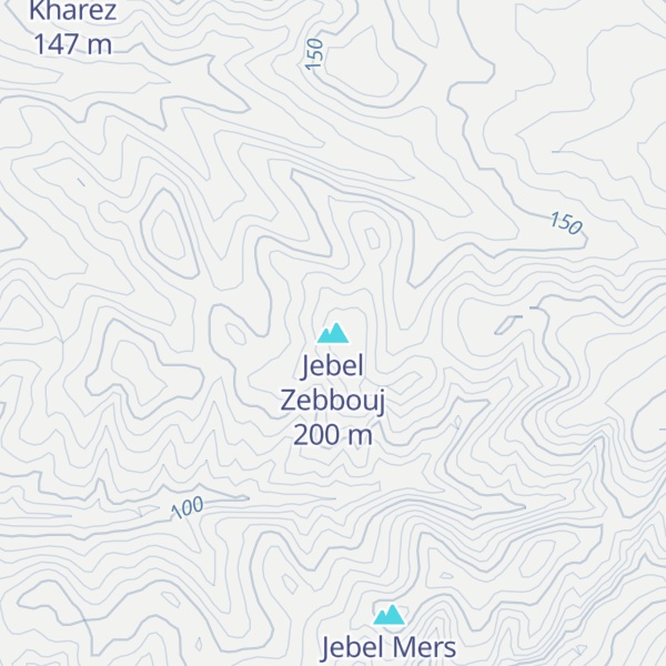 Map of Jebel Zebbouj