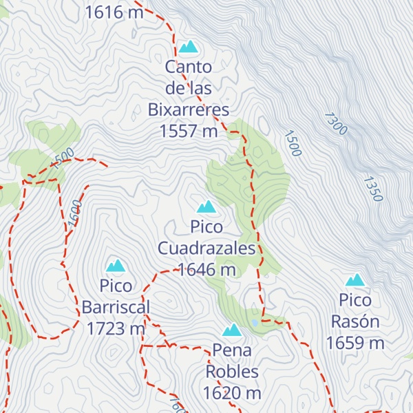 Map of Pico Cuadrazales