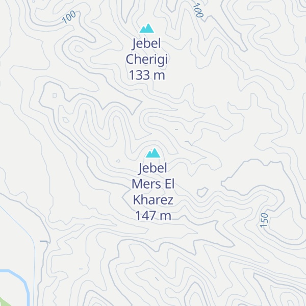 Map of Jebel Mers El Kharez