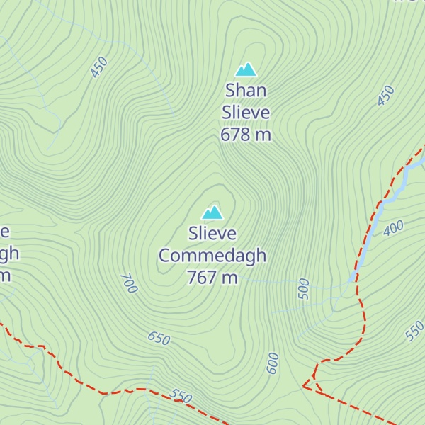 Map of Slieve Commedagh