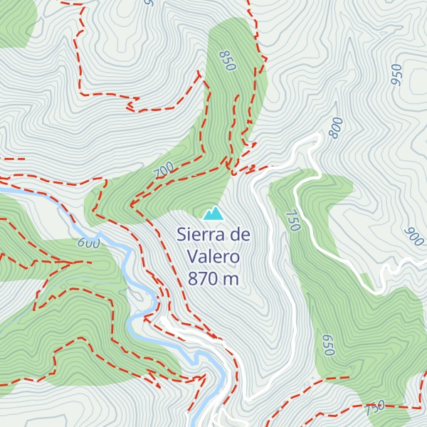 Map of Sierra de Valero