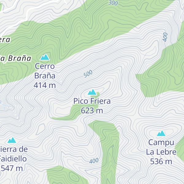 Map of Pico Friera