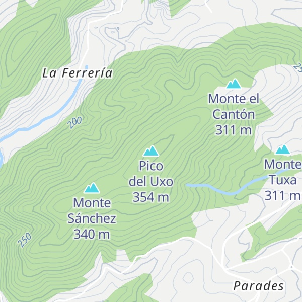Map of Pico del Uxo