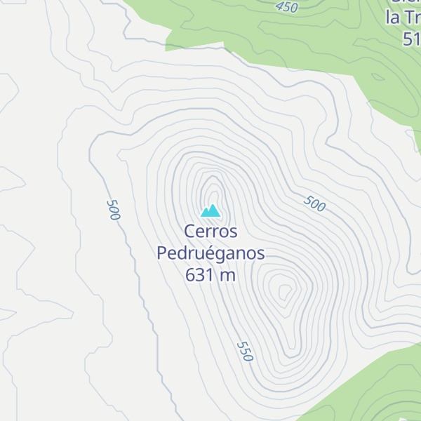 Map of Cerros Pedruéganos