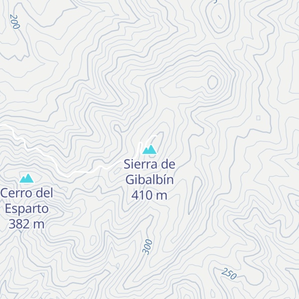 Map of Sierra de Gibalbín