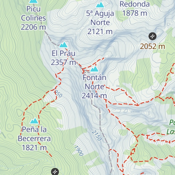 Map of Agujas Rojas