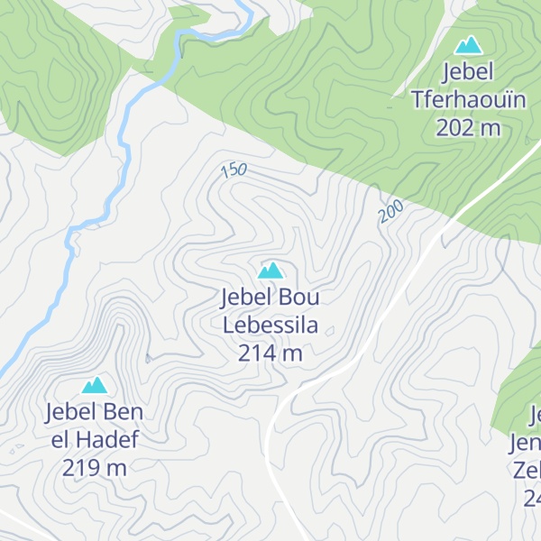 Map of Jebel Bou Lebessila