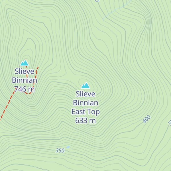 Map of Slieve Binnian East Top