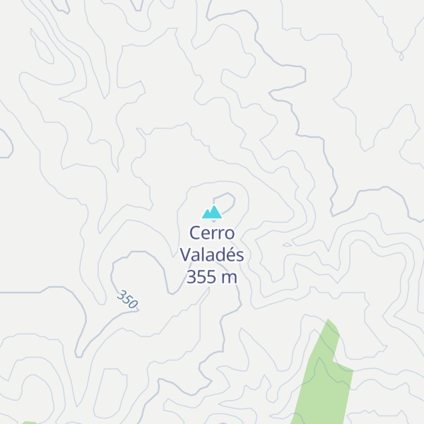 Map of Cerro Valadés