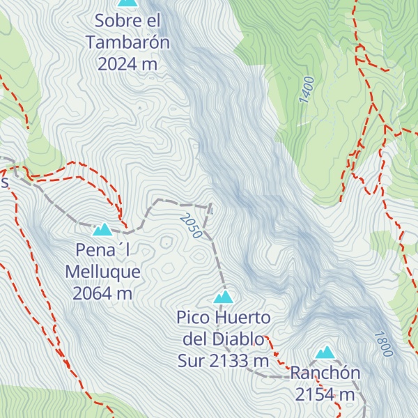 Map of Pico Huerto del Diablo Norte