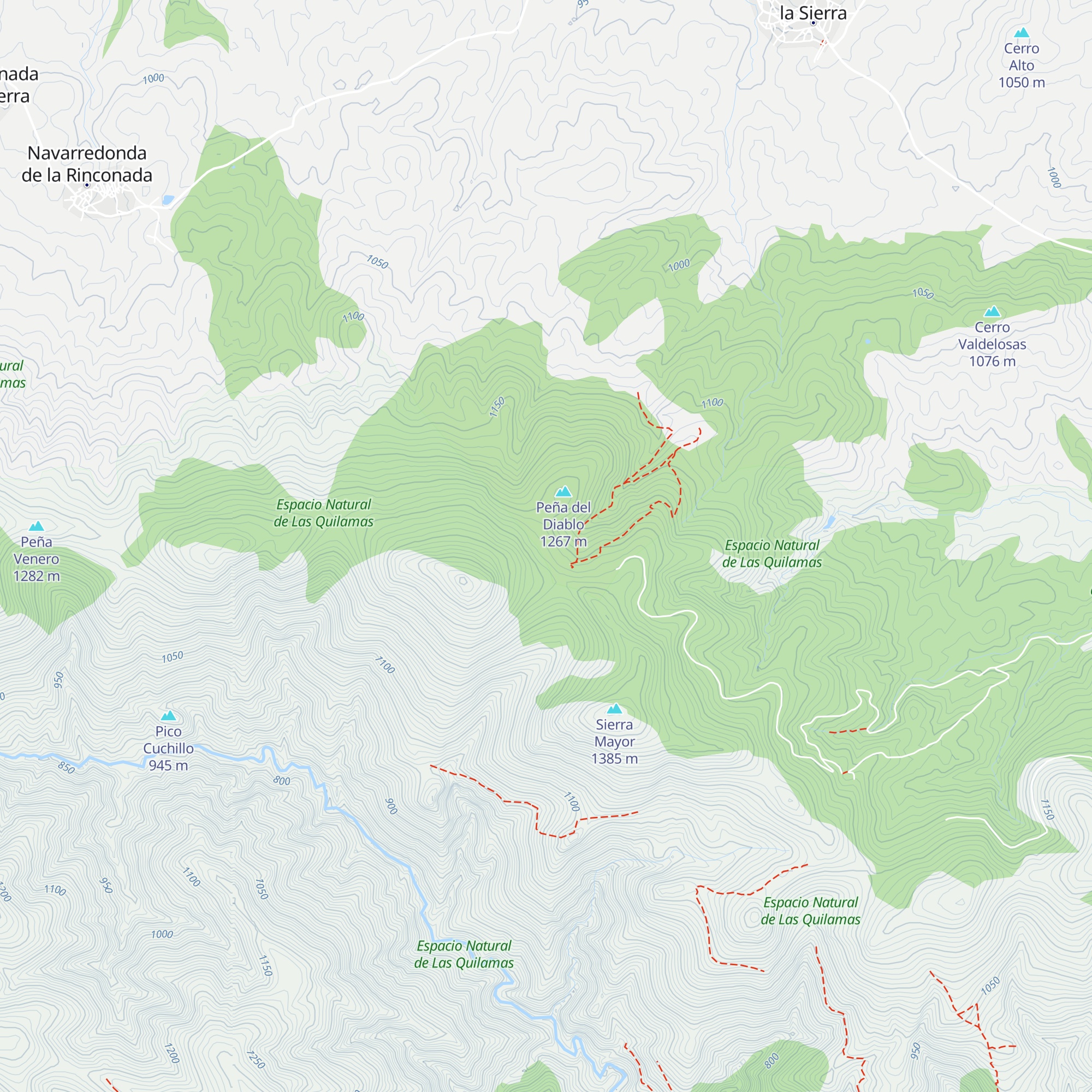 Refugio Campo Escurial map