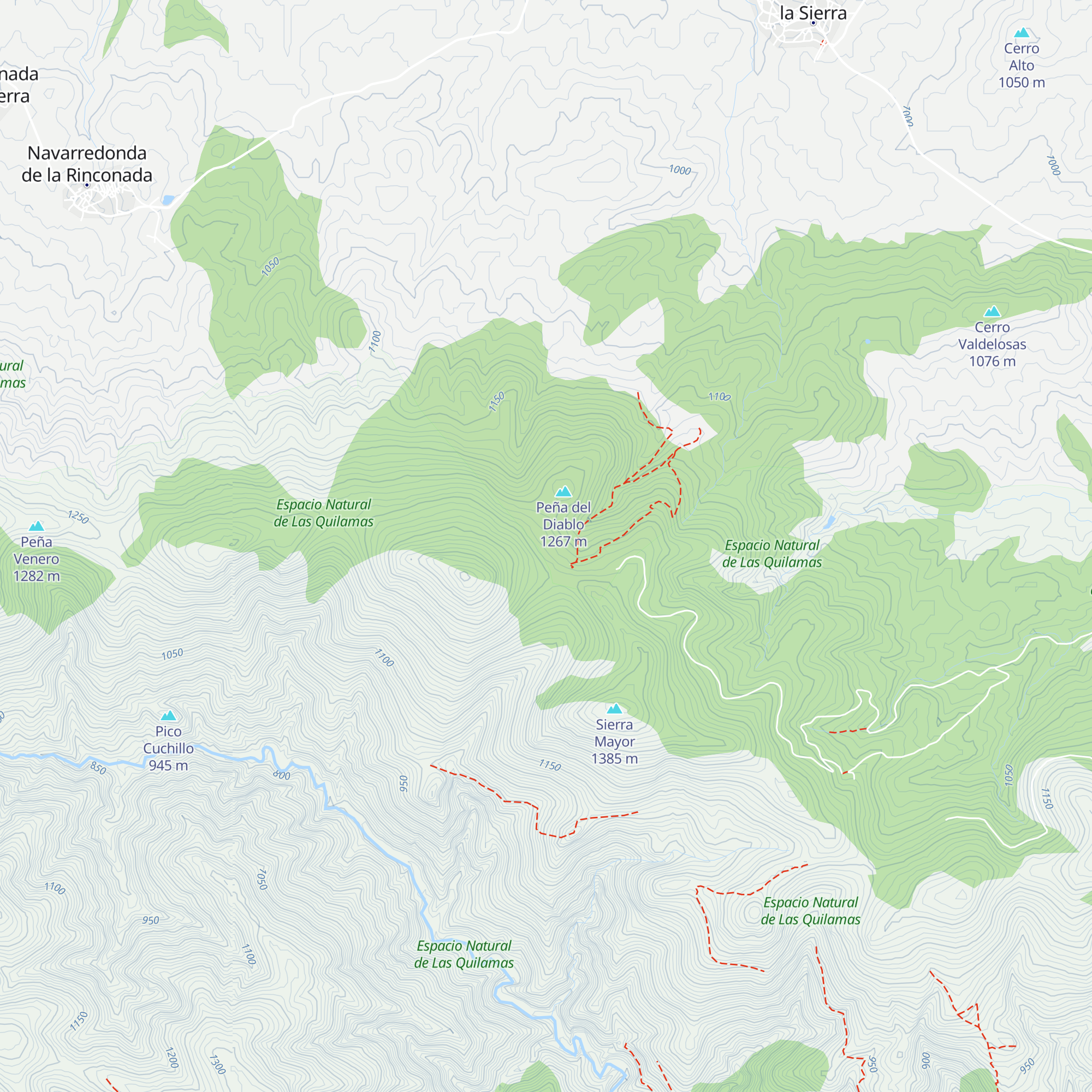 Refugio Campo Escurial map