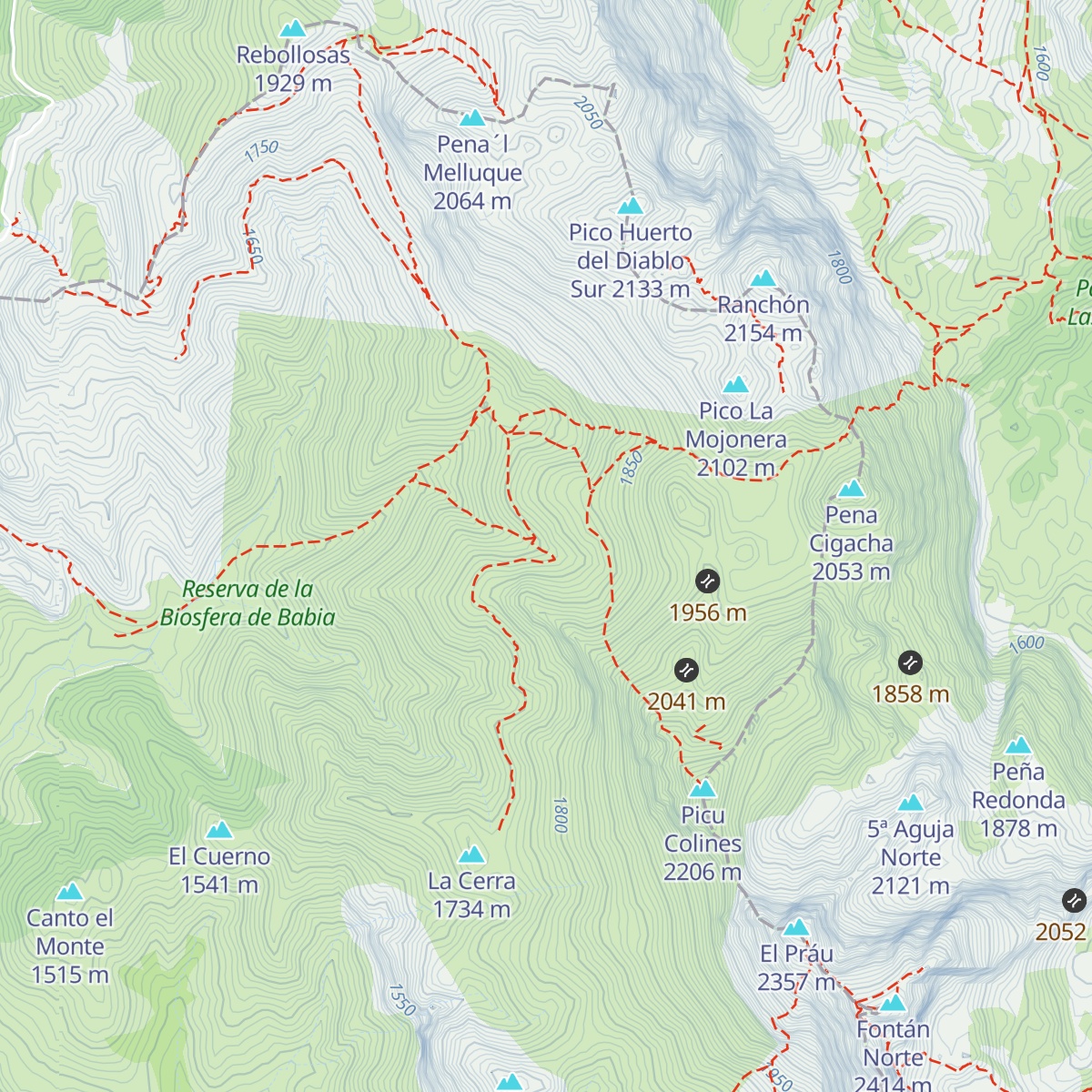 Refugio la Pierna map